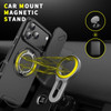 Dual Layer Magnetic Ring Case with Rotating Stand and Privacy Camera Cover for iPhone 17 Pro - Black