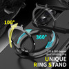 Dual Layer Magnetic Ring Case with Rotating Stand and Privacy Camera Cover for iPhone 17 - Black