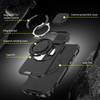 Dual Layer Magnetic Ring Case with Rotating Stand and Privacy Camera Cover for iPhone 17 - Black
