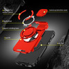 Dual Layer Magnetic Ring Case with Rotating Stand and Privacy Camera Cover for iPhone 17 - Red
