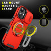 Dual Layer Magnetic Ring Case with Rotating Stand and Privacy Camera Cover for iPhone 17 - Red