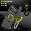 Dual Layer Magnetic Ring Case with Rotating Stand and Privacy Camera Cover for iPhone Air - Black