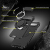 Dual Layer Magnetic Ring Case with Rotating Stand and Privacy Camera Cover for iPhone Air - Black