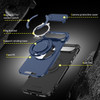 Dual Layer Magnetic Ring Case with Rotating Stand and Privacy Camera Cover for iPhone Air - Blue