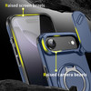 Dual Layer Magnetic Ring Case with Rotating Stand and Privacy Camera Cover for iPhone Air - Blue