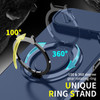 Dual Layer Magnetic Ring Case with Rotating Stand and Privacy Camera Cover for iPhone Air - Blue