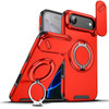 Dual Layer Magnetic Ring Case with Rotating Stand and Privacy Camera Cover for iPhone Air - Red