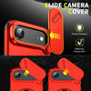 Dual Layer Magnetic Ring Case with Rotating Stand and Privacy Camera Cover for iPhone Air - Red