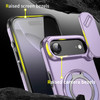 Dual Layer Magnetic Ring Case with Rotating Stand and Privacy Camera Cover for iPhone Air - Purple