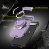 Dual Layer Magnetic Ring Case with Rotating Stand and Privacy Camera Cover for iPhone Air - Purple