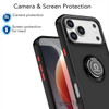 Transparent Hybrid Case with Ring Grip for iPhone 17 Pro Max