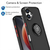 Transparent Hybrid Case with Ring Grip for iPhone 17