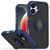 Transparent Hybrid Case with Ring Grip for iPhone 17 - Blue