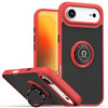 Transparent Hybrid Case with Ring Grip for iPhone Air - Red
