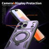 Military Grade MagSafe Hybrid Case with Kickstand Ring Holder for iPhone 17 Pro Max - Purple