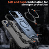 Military Grade MagSafe Hybrid Case with Kickstand Ring Holder for iPhone 17 Pro - Blue