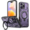 Military Grade MagSafe Hybrid Case with Kickstand Ring Holder for iPhone 17 Pro - Purple