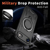 Military Grade MagSafe Hybrid Case with Kickstand Ring Holder for iPhone Air - Black
