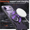 Military Grade MagSafe Hybrid Case with Kickstand Ring Holder for iPhone Air - Purple