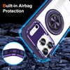 Tough Shield Crystal Case with MagSafe Ring Holder for iPhone 17 Pro Max - Purple