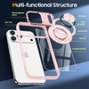 Tough Shield Crystal Case with MagSafe Ring Holder for iPhone 17 Pro Max - Pink