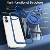 Tough Shield Crystal Case with MagSafe Ring Holder for iPhone 17 - Blue