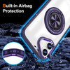 Tough Shield Crystal Case with MagSafe Ring Holder for iPhone 17 - Purple