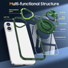 Tough Shield Crystal Case with MagSafe Ring Holder for iPhone 17 - Green