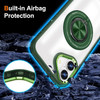 Tough Shield Crystal Case with MagSafe Ring Holder for iPhone 17 - Green