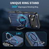 Dual Layer MagSafe Case with Rotating Stand for iPhone 17 Pro - Blue