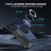 Dual Layer MagSafe Case with Rotating Stand for iPhone 17 Pro - Blue