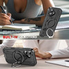 Dual Layer MagSafe Case with Rotating Stand for iPhone 17 - Black