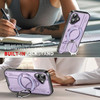 Dual Layer MagSafe Case with Rotating Stand for iPhone 17 - Purple