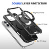 Military Grade TUFF MagSafe Case with Rotating Ring Stand for iPhone 17 Pro Max - Black
