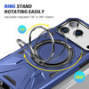 Military Grade TUFF MagSafe Case with Rotating Ring Stand for iPhone 17 Pro Max - Blue