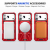 Military Grade TUFF MagSafe Case with Rotating Ring Stand for iPhone 17 Pro Max - Red