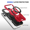 Military Grade TUFF MagSafe Case with Rotating Ring Stand for iPhone 17 Pro Max - Red