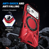 Military Grade TUFF MagSafe Case with Rotating Ring Stand for iPhone 17 Pro Max - Red