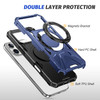 Military Grade TUFF MagSafe Case with Rotating Ring Stand for iPhone 17 Pro - Blue