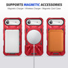 Military Grade TUFF MagSafe Case with Rotating Ring Stand for iPhone Air - Red