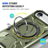 Military Grade TUFF MagSafe Case with Rotating Ring Stand for iPhone Air - Green