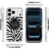 Circular Series Hybrid Case with Rotating Ring Stand for iPhone 17 Pro Max - Zebra