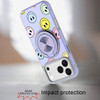 Circular Series Hybrid Case with Rotating Ring Stand for iPhone 17 Pro Max - Smiley Faces