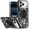 Circular Series Hybrid Case with Rotating Ring Stand for iPhone 17 Pro Max - Hibiscus