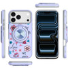 Circular Series Hybrid Case with Rotating Ring Stand for iPhone 17 Pro Max - Love Flowers