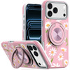 Circular Series Hybrid Case with Rotating Ring Stand for iPhone 17 Pro Max - Daisy
