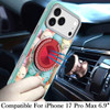 Circular Series Hybrid Case with Rotating Ring Stand for iPhone 17 Pro Max - Cats