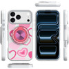 Circular Series Hybrid Case with Rotating Ring Stand for iPhone 17 Pro Max - Hearts