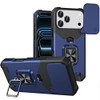 Military Grade All-In-One Ring Stand Card Case for iPhone 17 Pro Max - Blue