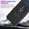Military Grade All-In-One Ring Stand Card Case for iPhone 17 Pro - Black